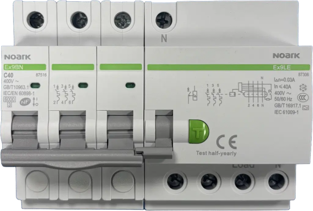 Wellborne Disjoncteur différentiel NF C40 triphasé